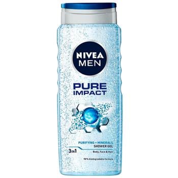 Гель для душа Nivea Men Pure Impact 500мл