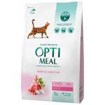 Корм сухий Optimeal з ягням для котів з чутливим травленням 4кг