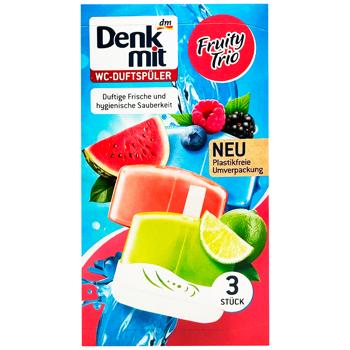 Блок для унитаза Denkmit Фруктовый аромат 55г*3шт - купить, цены на - фото 2