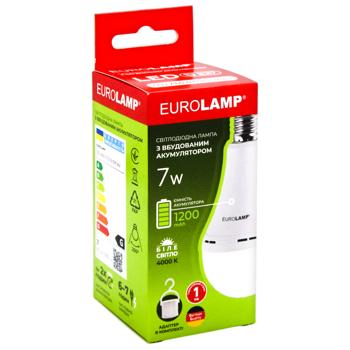 Лампа Eurolamp LED з акумулятором A60 7W E27 4000K - купити, ціни на КОСМОС - фото 3