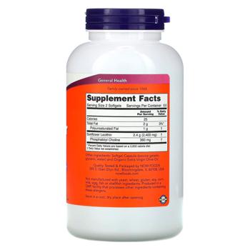 Now Foods Sunflower Lecithin 1200mg 100 softgels - buy, prices for Biotus - photo 2