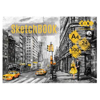 Скетчбук ZiBi Art Line клеєний білий блок 100г/м2 А4 24 аркуша - купити, ціни на - фото 4