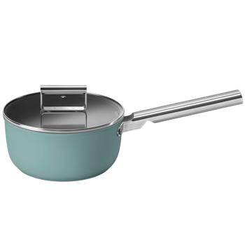 Smeg 50x Matte Emerald Green Saucepan with Lid 20cm - buy, prices for WINETIME - photo 1