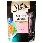 Корм вологий Sheba Selected Slices з лососем для котів 85г