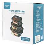 Set of Containers for Storing Fresh food square 3 pcs