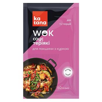 Katana Wok Teriyaki Sauce for Noodles with Chicken 60ml - buy, prices for NOVUS - photo 1