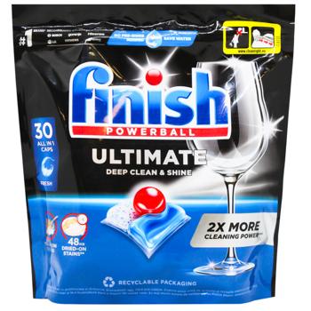 Finish Ultimate Fresh All in 1 Dishwasher Tablets 30pcs - buy, prices for MegaMarket - photo 1