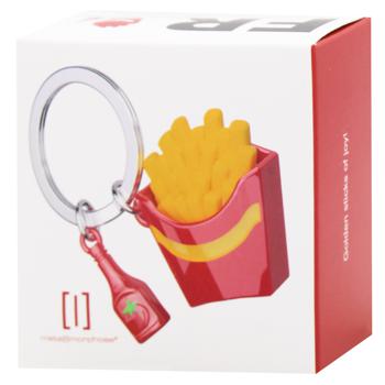 Metalmorphose French Fries with Ketchup Bottle Keyring