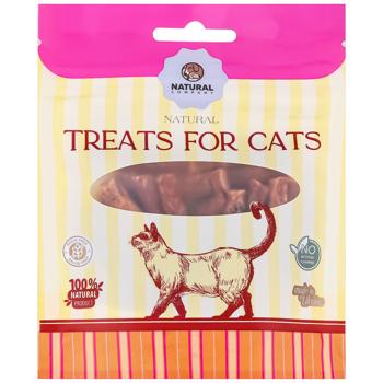 Лакомства для кошек Natural с говядиной, курицей и льном 35г - купить, цены на Auchan - фото 1