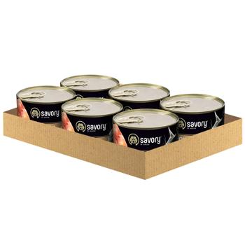 Корм влажный Savory с курицей для стерилизованных кошек 6шт х 200г - купить, цены на MasterZoo - фото 1