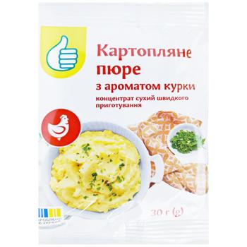 Картофельное пюре Auchan со вкусом курицы 30г - купить, цены на Auchan - фото 1