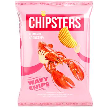 Chipster's Lobster Wavy Potato Chips 95g - buy, prices for NOVUS - photo 1