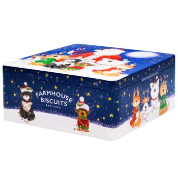 Печенье Farmhouse Biscuits Santa, Cat & Dog овсяное с клюквой и кусочками белого шоколада 250г - купить, цены на - фото 3