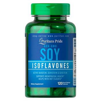 Ізофлавони сої, Soy Isoflavones, Puritan's Pride, 750 мг, 120 капсул швидкого вивільнення - купити, ціни на Біотус - фото 1