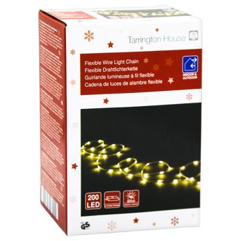 Гирлянда Tarrington House светодиодная теплый белый 200LED 10м - купить, цены на - фото 3