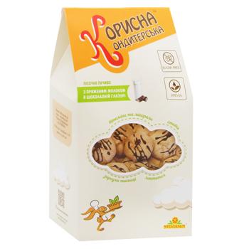 Печенье Корисна Кондитерська Топленое молоко в шоколадной глазури 90г - купить, цены на Таврия В - фото 3