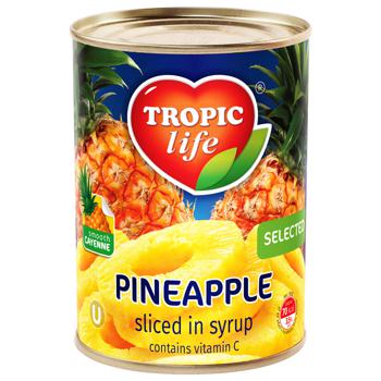 Ананас Tropic Life кольцами 580г - купить, цены на КОСМОС - фото 1