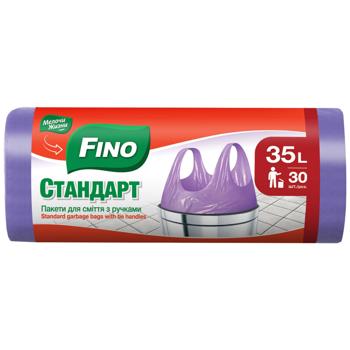 Пакеты для мусора Fino с ручками 35л 30шт - купить, цены на КОСМОС - фото 1
