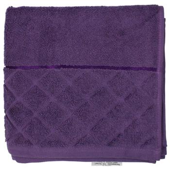Biltex Jacquard Dark Purple Terry Towel 50x90cm - buy, prices for METRO - photo 1