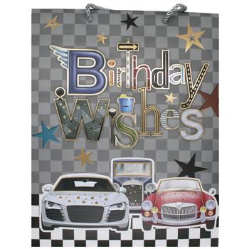 Пакет подарочный бумажный 30*39*12см - купить, цены на КОСМОС - фото 2