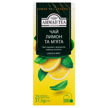 Чай чорний Ahmad Лимон та м'ята 25шт*1,5г - купити, ціни на Торба - фото 2