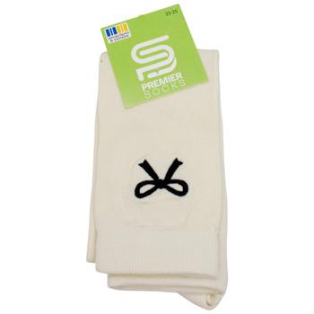 Premier Socks Teenage Knee Highs With Bow Embroidery s.23-25 Milky White - buy, prices for EKO Market - photo 1