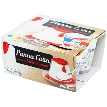 Auchan Panna Cotta Fruit Dessert 90g - buy, prices for Auchan - photo 1