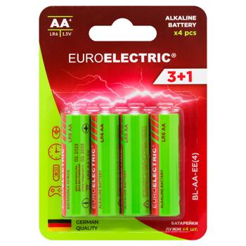 Батарейки Euroelectric щелочные АА 1,5V LR6 4шт