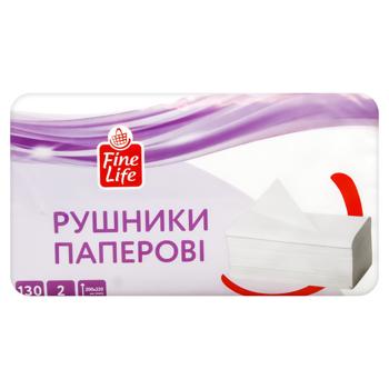 Полотенца бумажные Fine Life двухслойные 130 листов - купить, цены на METRO - фото 3