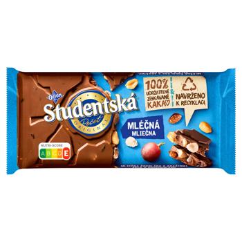 Шоколад молочный Studentska с арахисом, желейными кусочками и изюмом 170г