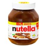 Паста Nutella шоколадно-горіхова 750г+75г