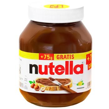 Паста шоколадно-горіхова NUTELLA® 750г+75г - купити, ціни на Auchan - фото 1