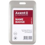 Axent Gray Vertical Name Badge 54x85mm