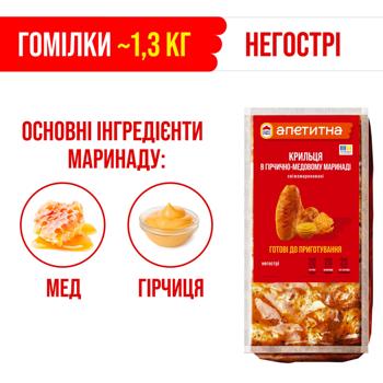 Крыльца куриные Наша Ряба Аппетитная в горчично-медовом маринаде неострые охлажденные ~1,3кг Крыльца куриные Наша Ряба Аппетитная в горчично-медовом маринаде неострые охлажденные ~1,3кг - купить, цены на - фото 3
