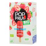 Pop Fruit Organic Strawberry Sorbet 4x70g