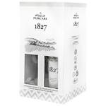 Set of Purcari Pinot Grigio Dry White Wine 0.75l + Purcari Pinot Noir Dry Red Wine 0.75l + 2 glasses