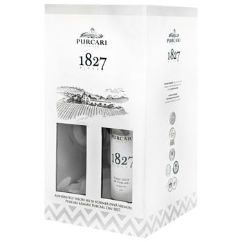 Set of Purcari Pinot Grigio Dry White Wine 0.75l + Purcari Pinot Noir Dry Red Wine 0.75l + 2 glasses - buy, prices for Tavria V - photo 1