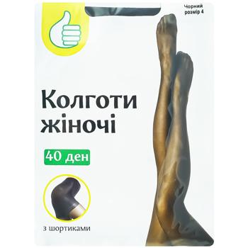 Auchan Black Women's Tights 40den size 4 - buy, prices for Auchan - photo 1