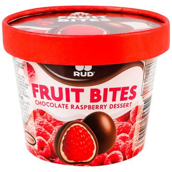 Rud Fruit Bites Raspberries Covered in White and Milk Chocolate Frozen Dessert 140g - buy, prices for COSMOS - photo 1