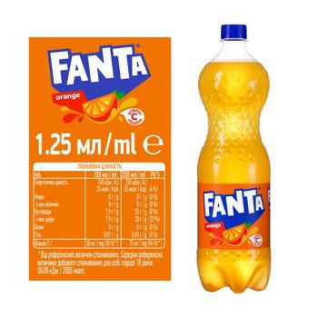 Fanta Orange Carbonated Drink 1.25l - buy, prices for Ideal - photo 2
