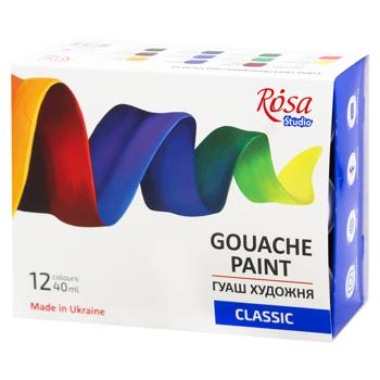 Rosa Studio Gouache Paint Set 12 colors 40ml - buy, prices for - photo 2