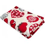 Provence Hearts Love Knitted Blanket 90x130cm