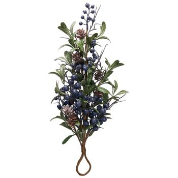 Artificial Branch with Blueberries 25x5x56cm