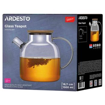 Ardesto Gemini Borosilicate Glass Teapot 1500ml - buy, prices for - photo 3