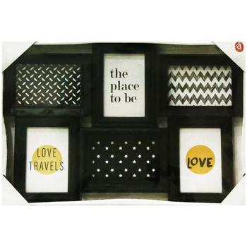 Actuel Black Photo Frame for 6 Photos 10x15cm