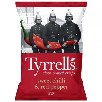 Чипси Tyrrell`s картопляні із солодким чилі та червоним перцем 150г - купити, ціни на Grono - фото 1