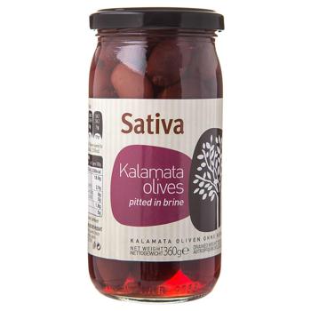 Sativa Kalamata Pitted Olives 360g - buy, prices for MegaMarket - photo 1