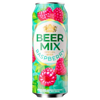 Пиво Оболонь BeerMix Малина специальное 2,5% 0,5л - купить, цены на Идеал - фото 1