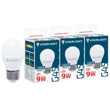 Лампа Enerlight Led G45 9Вт E27 3шт