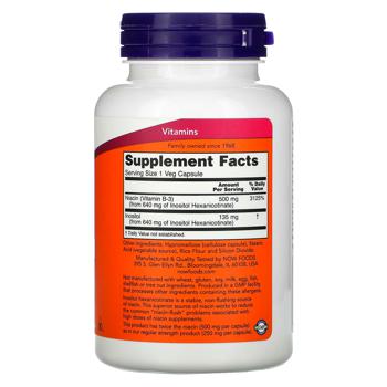 Now Foods Niacin Vitamin B3 500mg 90 capsules - buy, prices for - photo 3